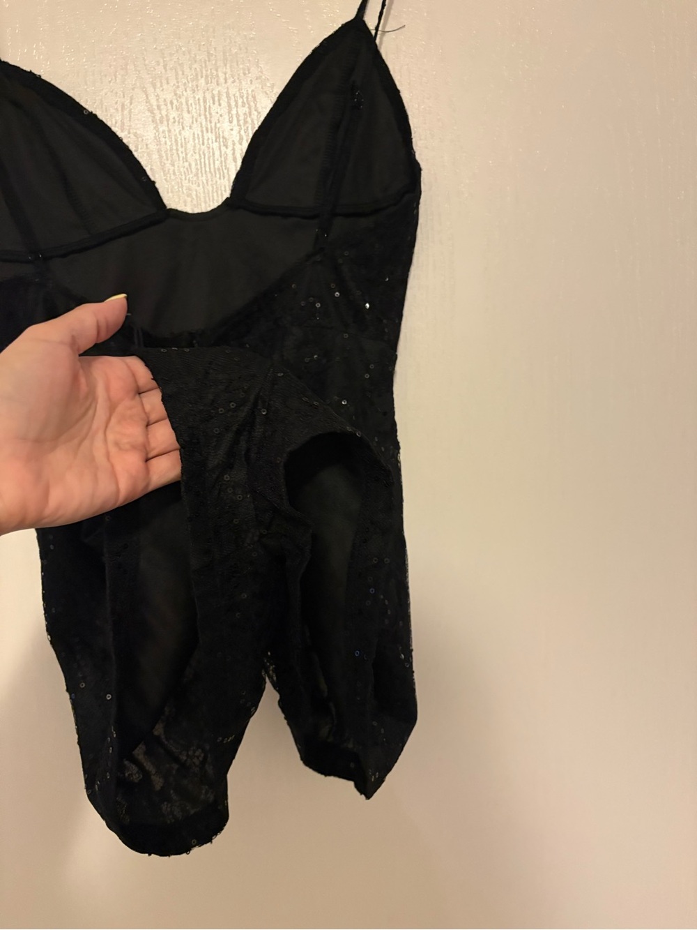 NWT PrettyLittleThing Strappy Lace Sequin Playsuit - Picture 6 of 11